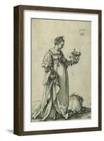 St. Catherine of Alexandria, 1537-Hans Sebald Beham-Framed Giclee Print