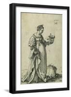 St. Catherine of Alexandria, 1537-Hans Sebald Beham-Framed Giclee Print