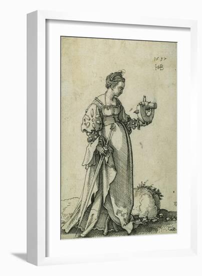 St. Catherine of Alexandria, 1537-Hans Sebald Beham-Framed Giclee Print