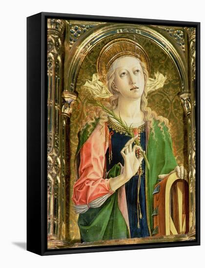 St. Catherine of Alexandria, Detail of the Sant'Emidio Polyptych, 1473-Carlo Crivelli-Framed Stretched Canvas