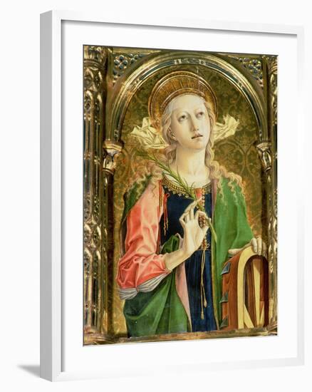 St. Catherine of Alexandria, Detail of the Sant'Emidio Polyptych, 1473-Carlo Crivelli-Framed Giclee Print