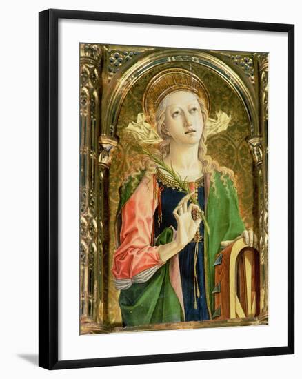 St. Catherine of Alexandria, Detail of the Sant'Emidio Polyptych, 1473-Carlo Crivelli-Framed Giclee Print