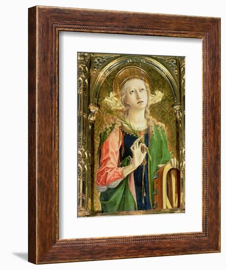 St. Catherine of Alexandria, Detail of the Sant'Emidio Polyptych, 1473-Carlo Crivelli-Framed Giclee Print