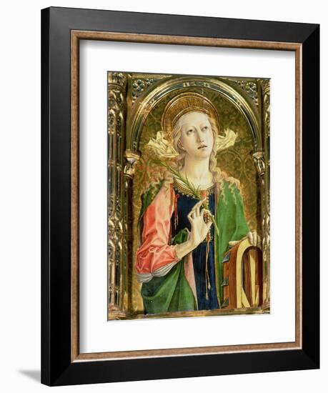 St. Catherine of Alexandria, Detail of the Sant'Emidio Polyptych, 1473-Carlo Crivelli-Framed Giclee Print