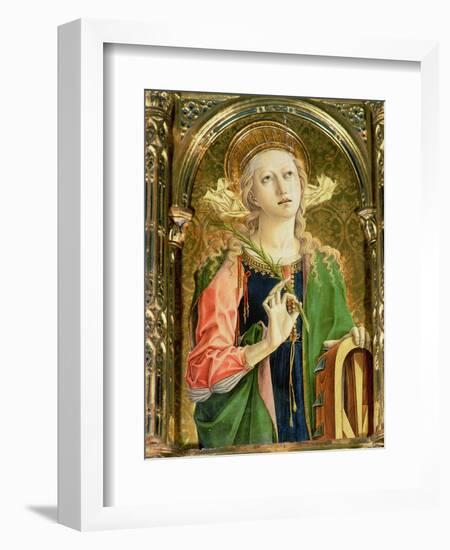 St. Catherine of Alexandria, Detail of the Sant'Emidio Polyptych, 1473-Carlo Crivelli-Framed Giclee Print