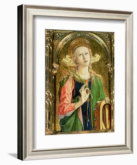 St. Catherine of Alexandria, Detail of the Sant'Emidio Polyptych, 1473-Carlo Crivelli-Framed Giclee Print