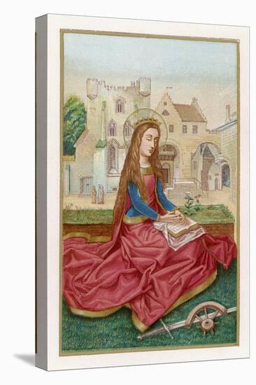 St. Catherine of Alexandria Virgin Martyr and Saint-null-Stretched Canvas