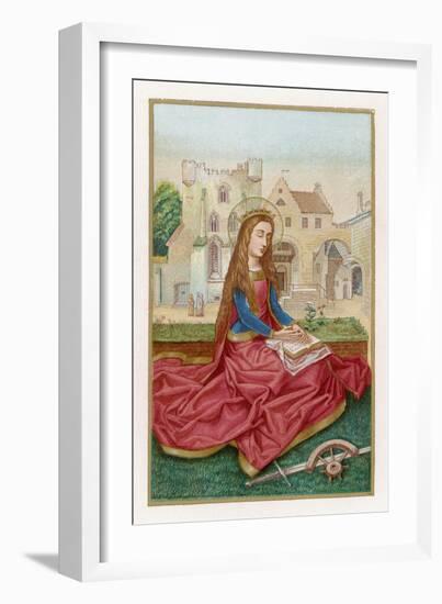 St. Catherine of Alexandria Virgin Martyr and Saint-null-Framed Art Print