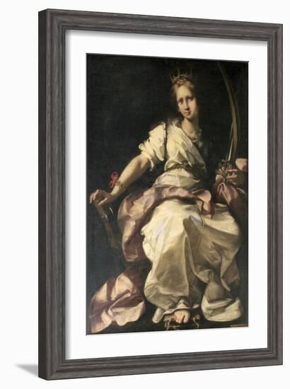 St. Catherine of Alexandria-Bernardo Strozzi-Framed Giclee Print