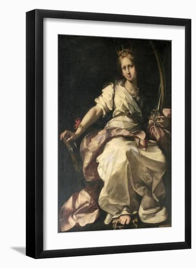 St. Catherine of Alexandria-Bernardo Strozzi-Framed Giclee Print