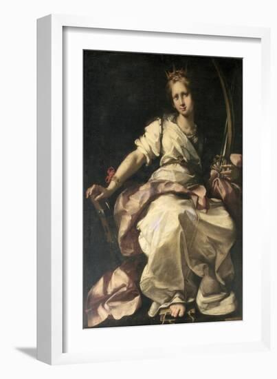 St. Catherine of Alexandria-Bernardo Strozzi-Framed Giclee Print