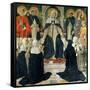 St. Catherine of Siena as the Spiritual Mother of the 2nd and 3rd Orders of St. Dominic-Cosimo Rosselli-Framed Stretched Canvas