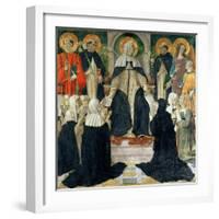 St. Catherine of Siena as the Spiritual Mother of the 2nd and 3rd Orders of St. Dominic-Cosimo Rosselli-Framed Giclee Print