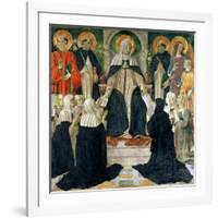 St. Catherine of Siena as the Spiritual Mother of the 2nd and 3rd Orders of St. Dominic-Cosimo Rosselli-Framed Giclee Print