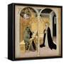 St. Catherine of Siena Dictating Her Dialogues, C.1447-61 (Tempera on Panel)-Giovanni di Paolo di Grazia-Framed Stretched Canvas