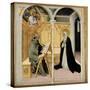 St. Catherine of Siena Dictating Her Dialogues, C.1447-61 (Tempera on Panel)-Giovanni di Paolo di Grazia-Stretched Canvas