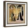 St. Catherine of Siena Dictating Her Dialogues, C.1447-61 (Tempera on Panel)-Giovanni di Paolo di Grazia-Framed Giclee Print