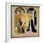 St. Catherine of Siena Dictating Her Dialogues, C.1447-61 (Tempera on Panel)-Giovanni di Paolo di Grazia-Framed Giclee Print