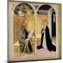 St. Catherine of Siena Dictating Her Dialogues, C.1447-61 (Tempera on Panel)-Giovanni di Paolo di Grazia-Mounted Giclee Print