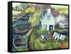 St. Catherine's, Lock Gates-Lisa Graa Jensen-Framed Stretched Canvas