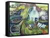 St. Catherine's, Lock Gates-Lisa Graa Jensen-Framed Stretched Canvas