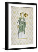 St Catherine, Stained Glass, Church of St Leonard, Heston, Middlesex, 1820-null-Framed Giclee Print