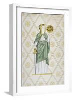 St Catherine, Stained Glass, Church of St Leonard, Heston, Middlesex, 1820-null-Framed Giclee Print