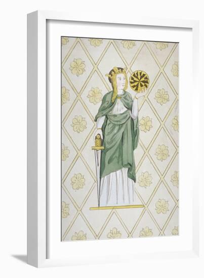 St Catherine, Stained Glass, Church of St Leonard, Heston, Middlesex, 1820-null-Framed Giclee Print