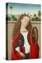 St. Catherine Standing in Front of a Wall-Baseler Schule-Stretched Canvas