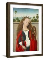 St. Catherine Standing in Front of a Wall-Baseler Schule-Framed Giclee Print