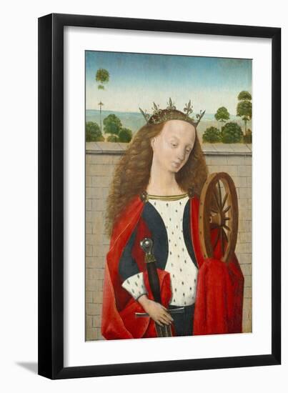 St. Catherine Standing in Front of a Wall-Baseler Schule-Framed Giclee Print