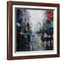 St. Catherine Street Rain-Mark Lague-Framed Art Print