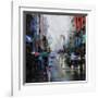 St. Catherine Street Rain-Mark Lague-Framed Art Print