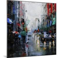 St. Catherine Street Rain-Mark Lague-Mounted Art Print