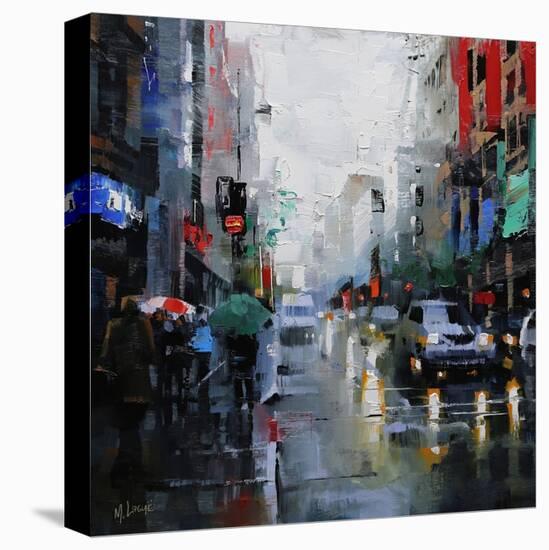 St. Catherine Street Rain-Mark Lague-Stretched Canvas