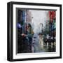 St. Catherine Street Rain-Mark Lague-Framed Art Print