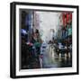 St. Catherine Street Rain-Mark Lague-Framed Art Print