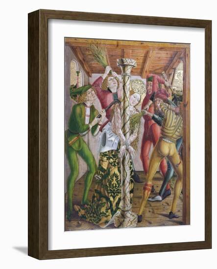 St Catherine Tortured, Scene from the Left Door of the Altar of Saint Catherine of Alexandria, 1480-Friedrich Pacher-Framed Giclee Print