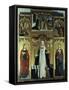 St Catherine Triptych-Ludovico Brea-Framed Stretched Canvas