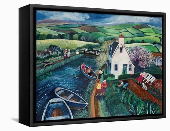 St Catherines Lock-Lisa Graa Jensen-Framed Stretched Canvas