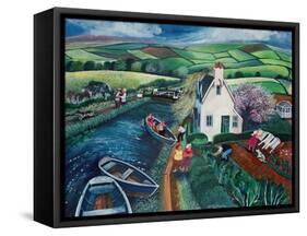 St Catherines Lock-Lisa Graa Jensen-Framed Stretched Canvas