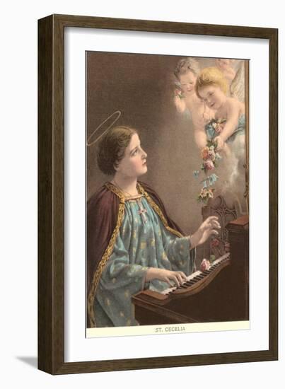 St. Cecelia at Piano with Putti-null-Framed Art Print