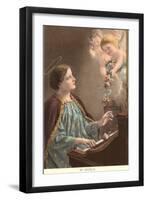 St. Cecelia at Piano with Putti-null-Framed Art Print