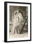 St. Cecile Posing with Harp-null-Framed Art Print