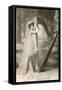 St. Cecile Posing with Harp-null-Framed Stretched Canvas