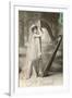 St. Cecile Posing with Harp-null-Framed Art Print