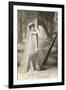 St. Cecile Posing with Harp-null-Framed Art Print