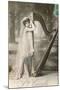 St. Cecile Posing with Harp-null-Mounted Art Print