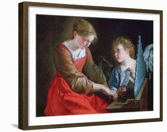 St Cecilia and an Angel, C1617-1618 and C1621-1627-Orazio Gentileschi-Framed Giclee Print