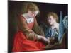 St Cecilia and an Angel, C1617-1618 and C1621-1627-Orazio Gentileschi-Mounted Giclee Print